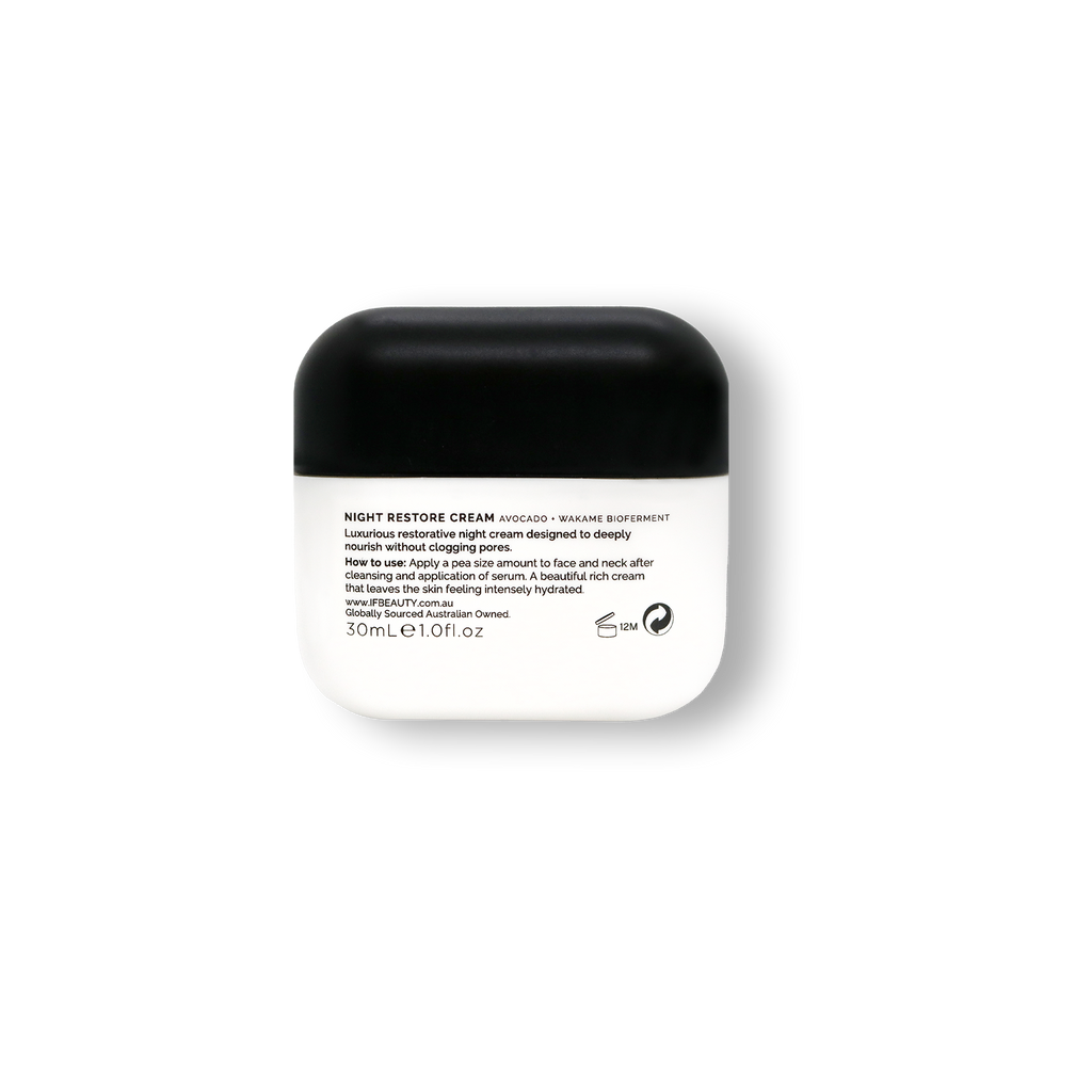 Night Restore Cream Avocado + Wakame Bioferment.           #Updated Formula now including Ceramide Complex# IF Beauty Australia
