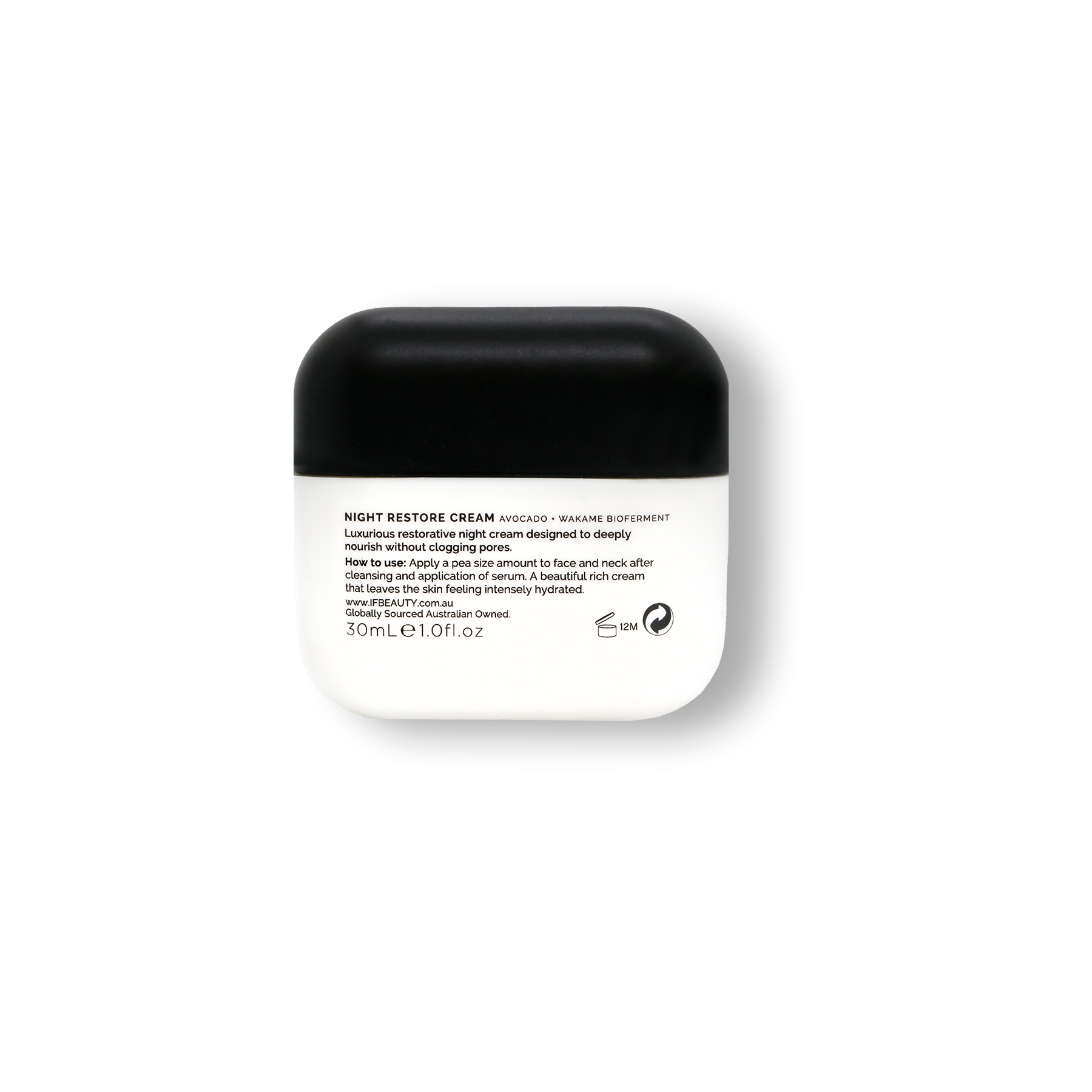 Night Restore Cream Avocado + Wakame Bioferment.           #Updated Formula now including Ceramide Complex# IF Beauty Australia